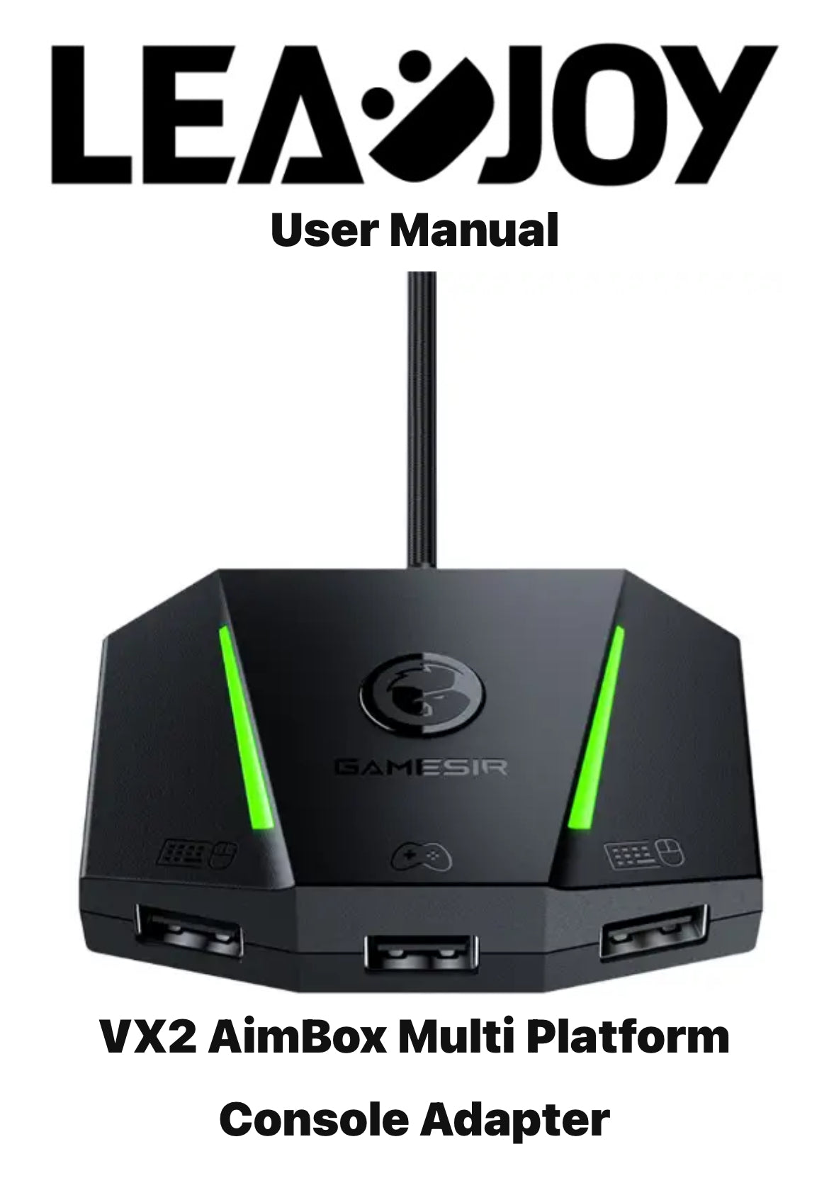 Brand-LeadJoy VX2 AimBox Game Console Mouse and Keyboard Converter Compatible with PS4,PS5,Xbox Series X/S, Xbox One, Nintendo Switch, MnK Adapter with 3.5mm Audio Function for Shooter Games