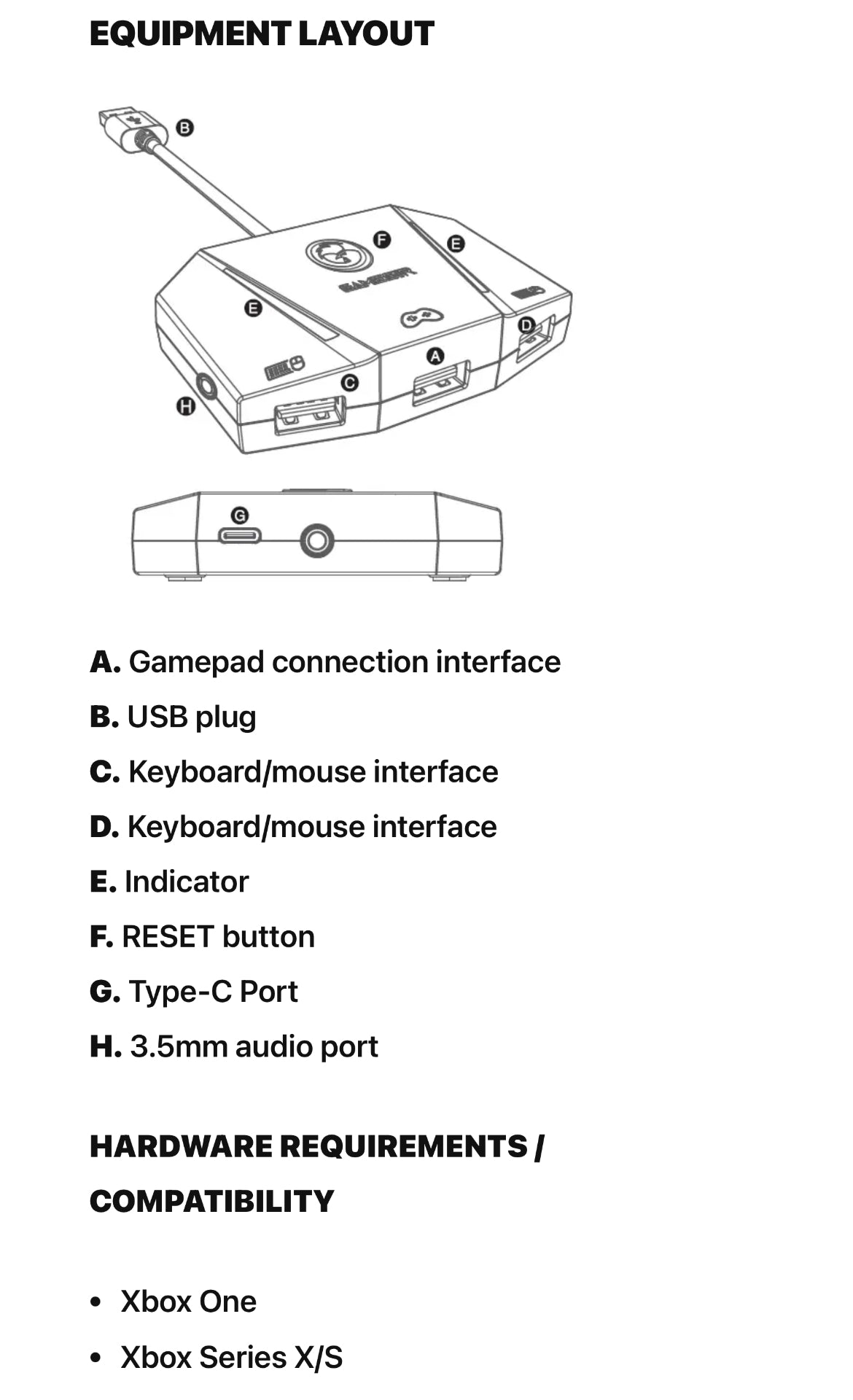 Brand-LeadJoy VX2 AimBox Game Console Mouse and Keyboard Converter Compatible with PS4,PS5,Xbox Series X/S, Xbox One, Nintendo Switch, MnK Adapter with 3.5mm Audio Function for Shooter Games