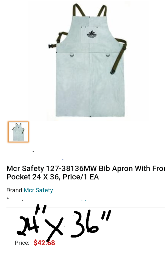 MCR Safety® Leather Welding Apron, 24" x 36"