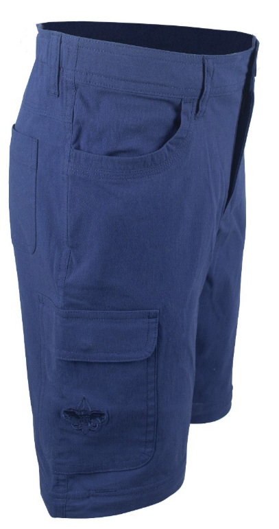 New Official Boys Of America Cub Scouts Uniform In Navy Blue Medium Shirt,Pants Reversible Shorts w/ 54" Official BSA Wolf Pack Logo Cut-To-Fit Belt