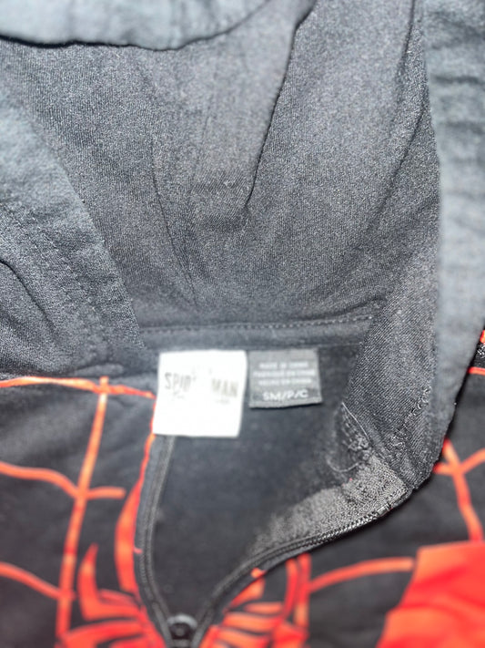 New Authentic Licensed Marvel Spider-Man Kids Size Small Zip-Up Hoodie w/EyesOnTheHood