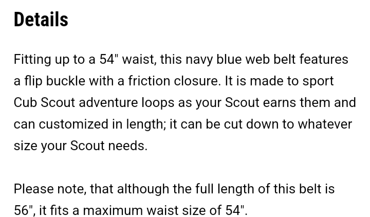 New Official Boys Of America Cub Scouts Uniform In Navy Blue Medium Shirt,Pants Reversible Shorts w/ 54" Official BSA Wolf Pack Logo Cut-To-Fit Belt